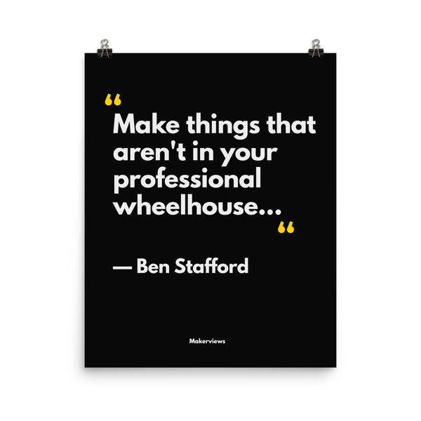 Designer Quote Poster - Make Different Things - Ben Stafford