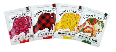 Bison Bites 4-Flavor Variety Pack - MT grass-fed Roam Free Bison