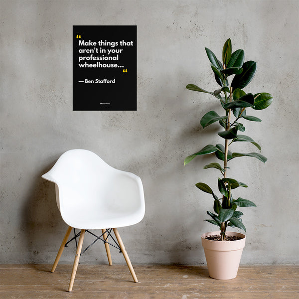 Minimal Decor - Hanging Quote Poster - Make Different Things - Ben Stafford
