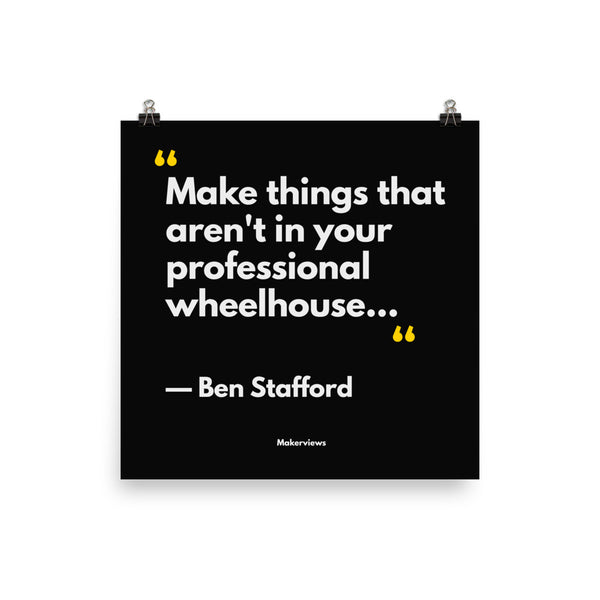 Inspirational Quote Poster - Make Different Things - Ben Stafford