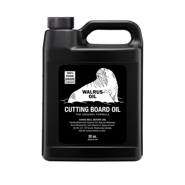 32oz Natural, food-safe cutting board butcher block oil - Walrus Oil